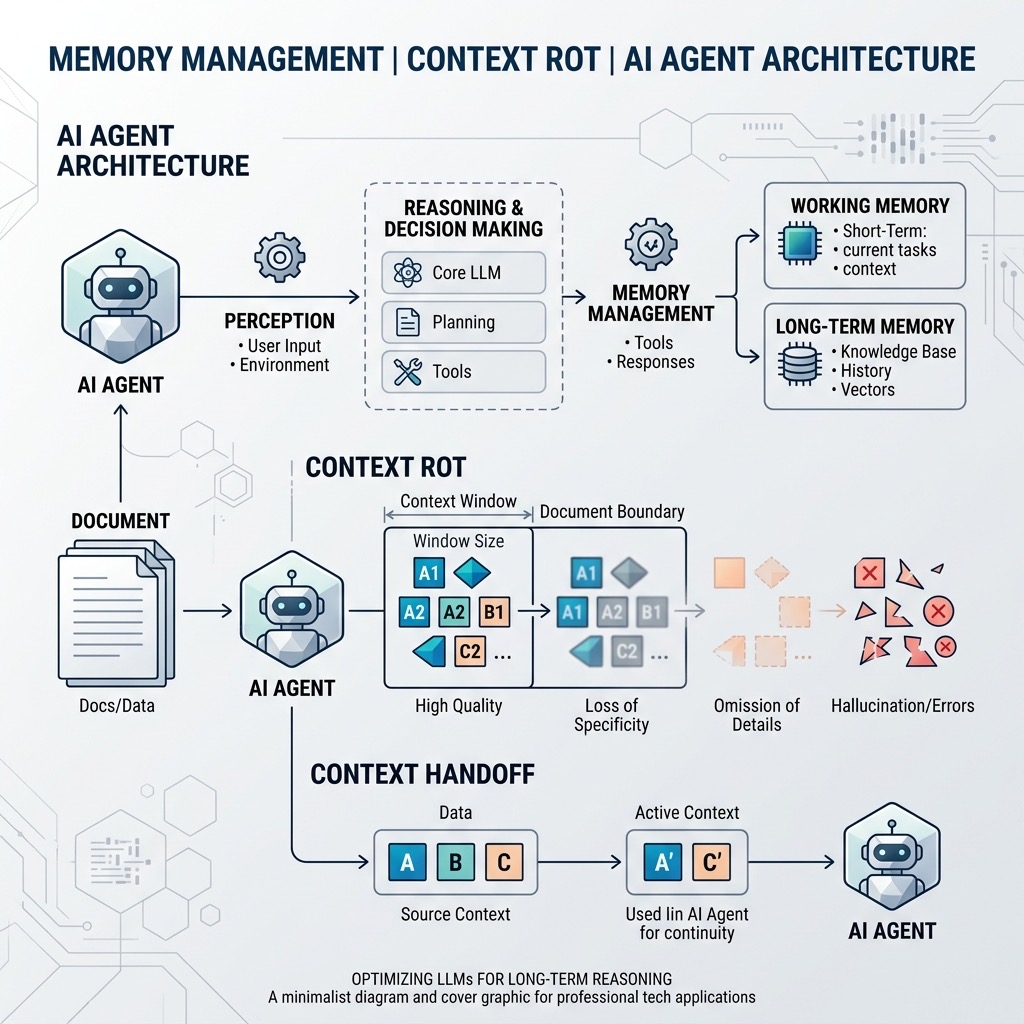 MemoryLint 解决 Agent 上下文丢失问题的架构图